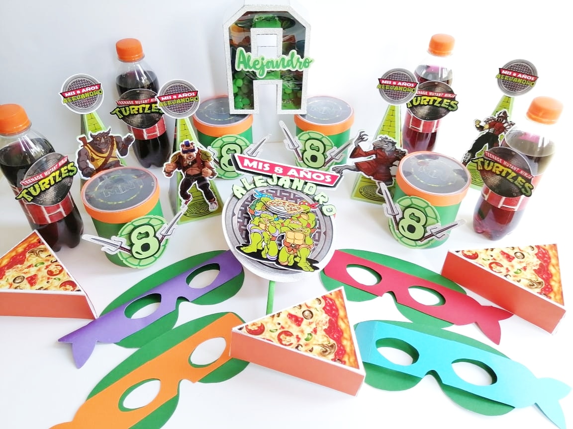 Kit de Fiesta Tortugas Ninja: Decoración Creativa para Cumpleaños Infantiles